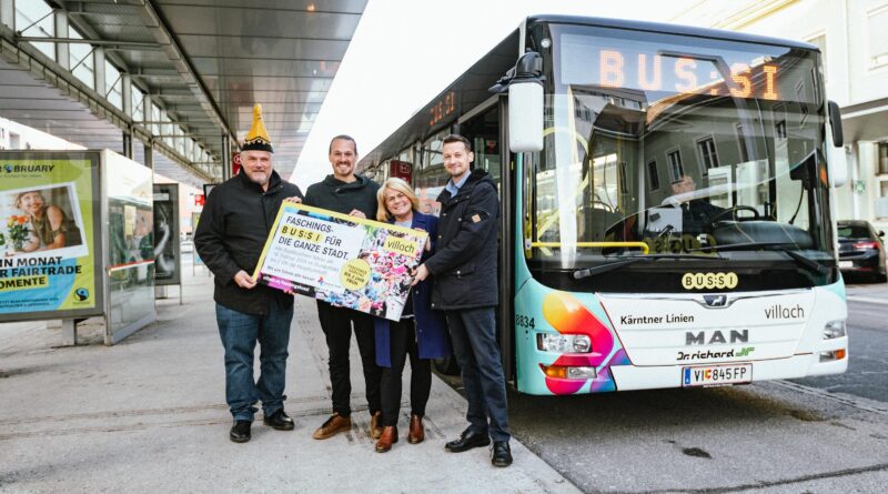 Nach dem Erfolg des Kirchtags-BUS:SIs im Vorjahr verkehrt diesen Faschingssamstag in Villach der Faschings-BUS:SI bis 2 Uhr morgens