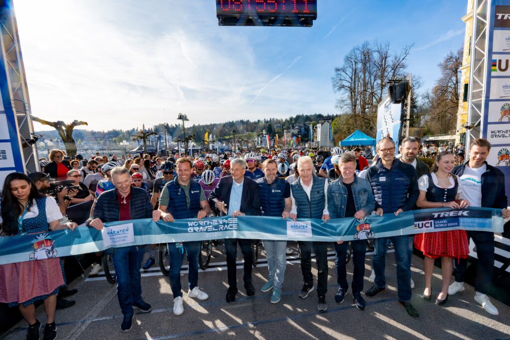 Das Wörther See Gravel Race ist heut in wunderschöner Kulisse gestartet worden