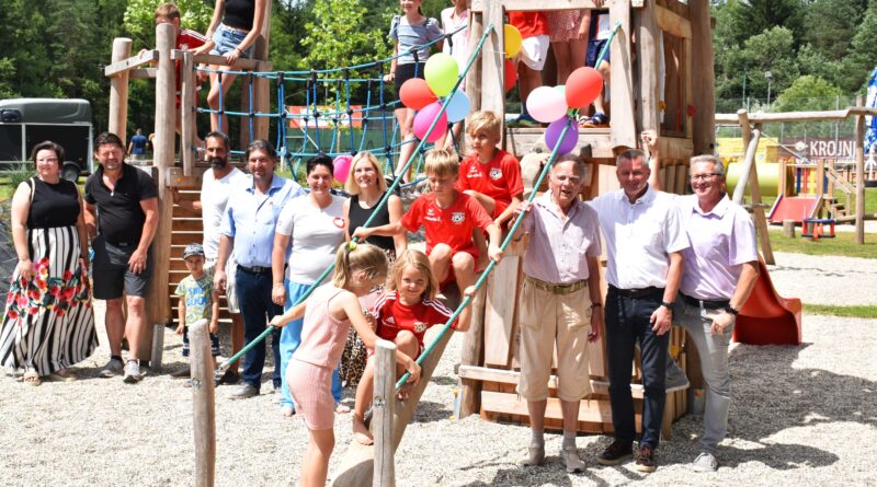 Eberndorf neuer Kinderspielplatz und Motorikpark in Mittlern