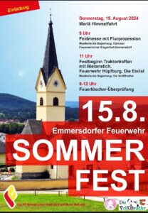 Großes Sommerfest der FF Emmersdorf am 15. August