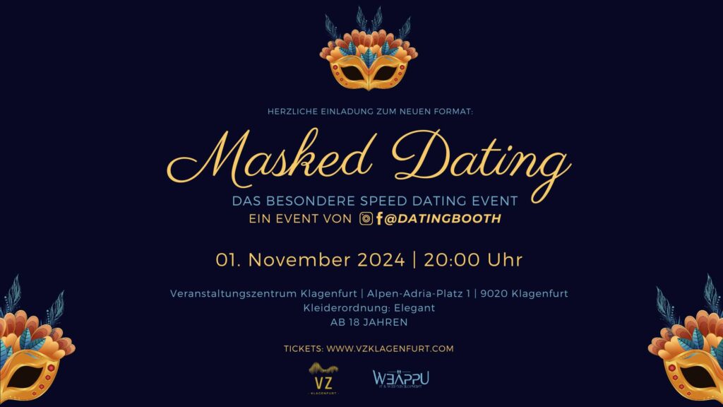 Speed Dating mit Maske am 1. November im Veranstaltungszentrum Klagenfurt