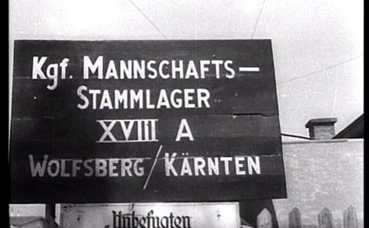 Zugang zum Kriegsgefangenenlager Stalag XVIII-A in Wolfsberg