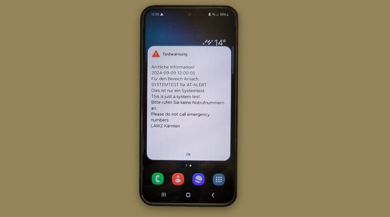 AT-Alert: Testlauf in Kärnten verlief erfolgreich
