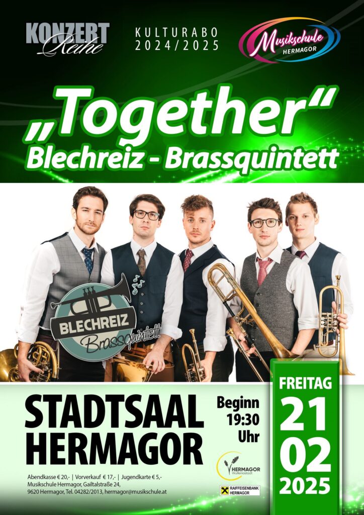 Blechreiz Brassquintett im Stadtsaal Hermagor